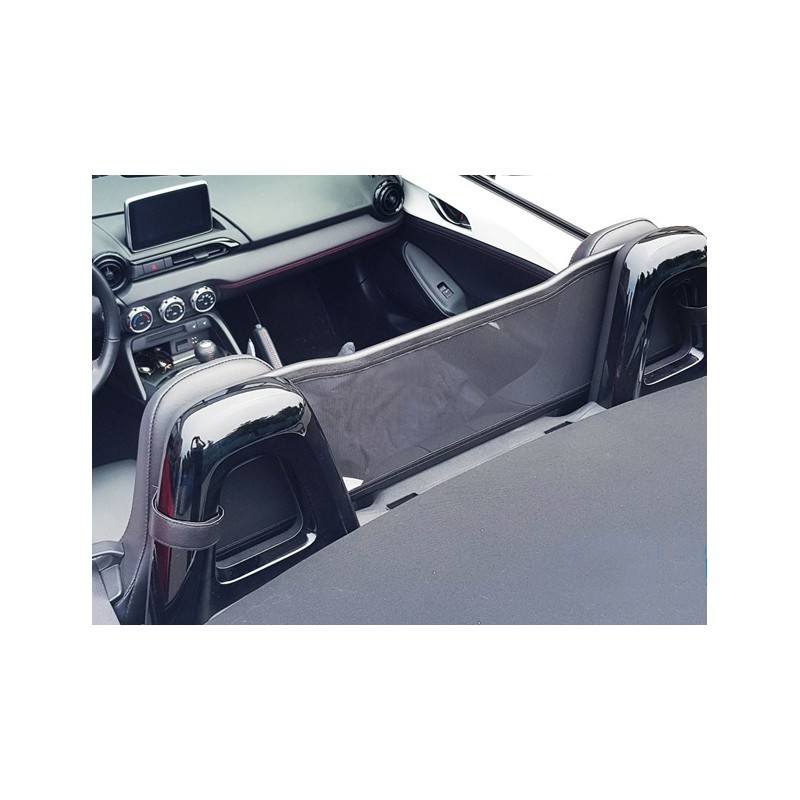 Filet saute-vent design noir (windschott) Mazda MX5 ND cabriolet