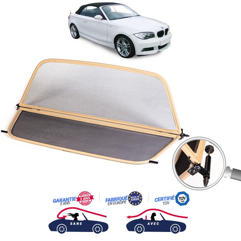 Filet saute-vent (windschott) beige BMW Serie 1 E88 cabriolet